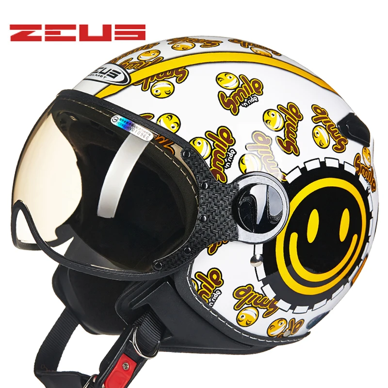 ZEUS мотоциклетные винтажные шлемы с героями мультфильмов 4 сезона шлем 210C мотоциклетные Ретро шлемы для мотоцикла
