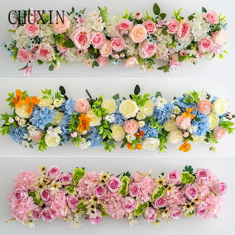 KQ/_ Artificial Rose Flower Stage Arch Garden Wedding Home Party Floral Decor Pro