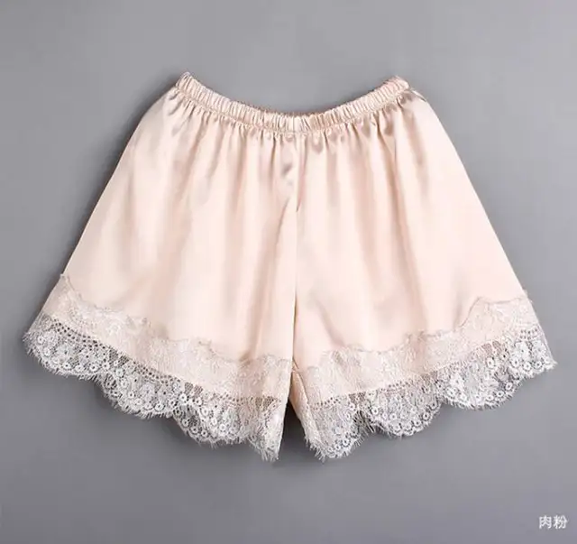 WS0010 Women's 100 polyester underworks lace trimmed pant liner slips