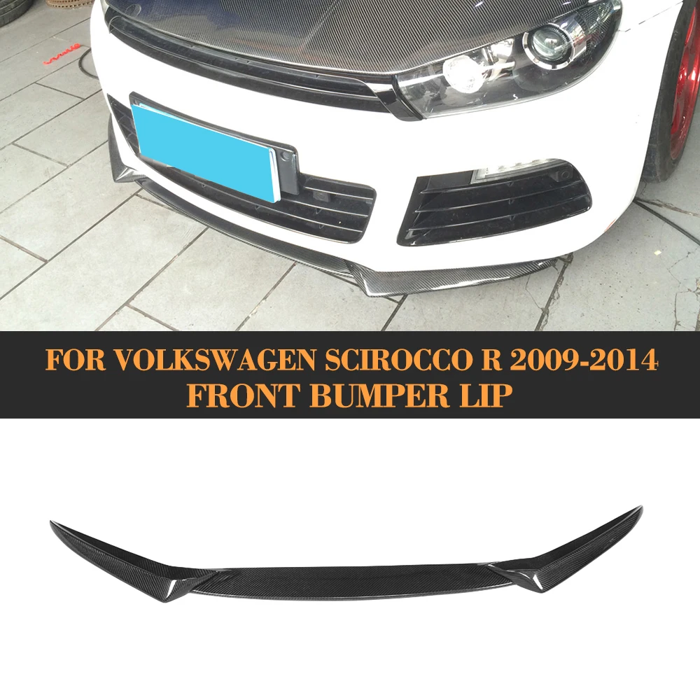 Передний бампер из углеродного волокна спойлер для Volkswagen VW Scirocco R 2009 2014 не