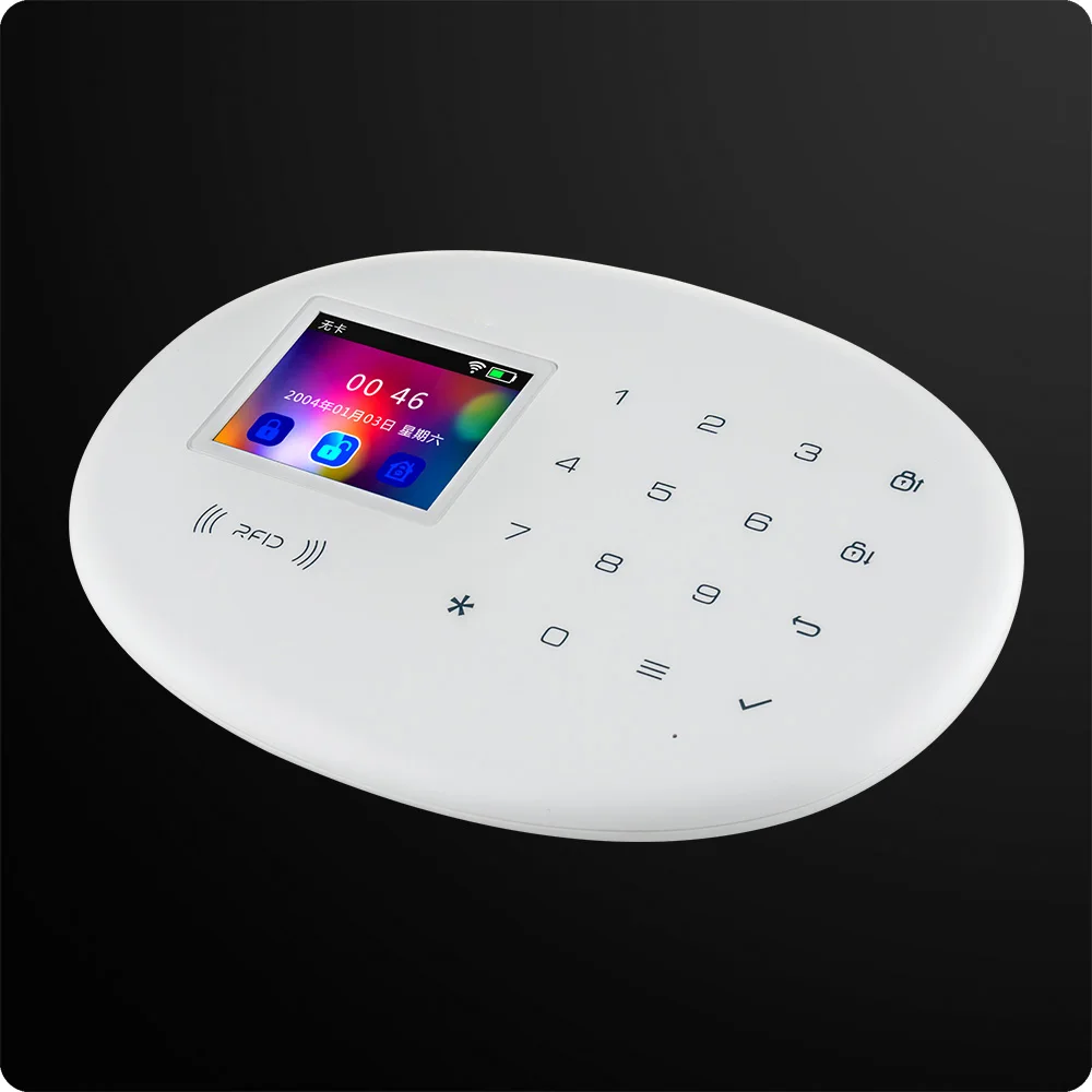 FUERS W20 Wireless Touch Panel WiFi GSM Home Security Burglar Alarm System DIY APP RFID Card Wifi IP Camera Smart Socket Siren