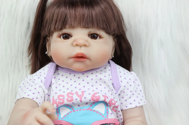 55 см силиконовая кукла Reborn Baby Doll для девочек Реалистичная 22 дюйма новорожденных