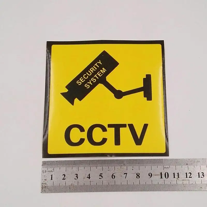 

1pcs Warning Stickers Waterproof Sunscreen Pvc Home Cctv Video Surveillance Security Camera Alarm Sticker Wall Sticker