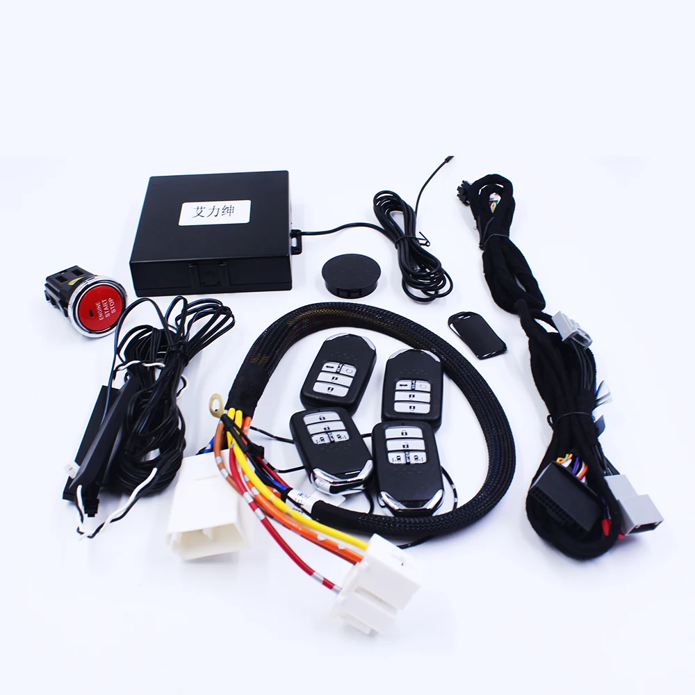 

Car Alarm Anti-theft Keyless Entry Remote Control With Smart Key And Push Start Button For Honda Civic Accord CRV City