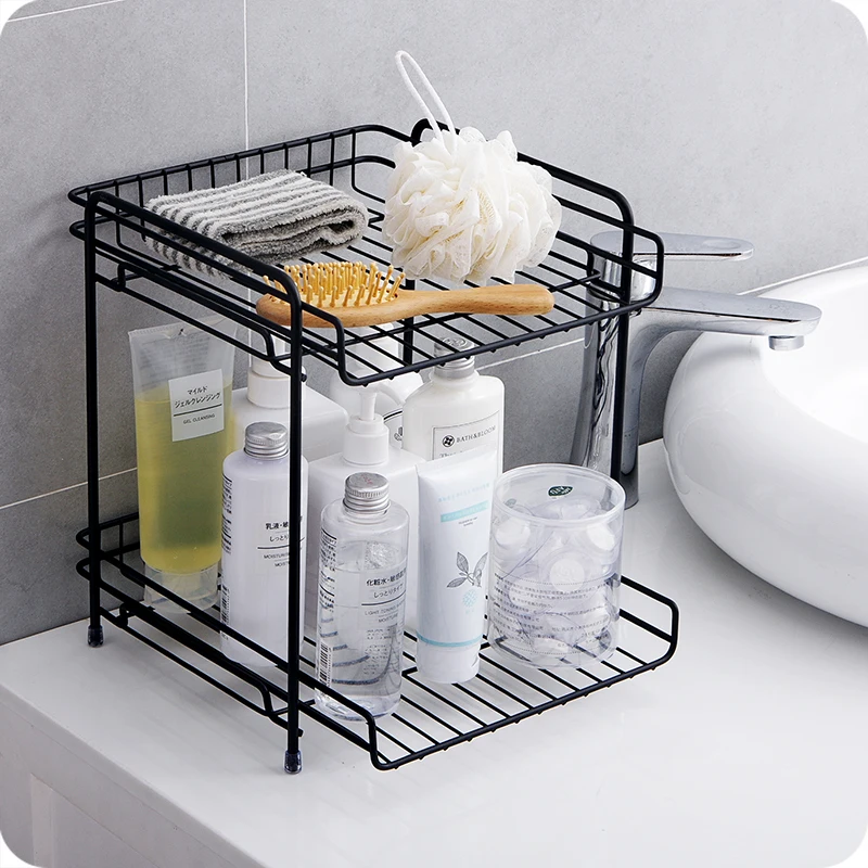 Double wrought iron racks Kitchen Spice racks Condiment Storage racks