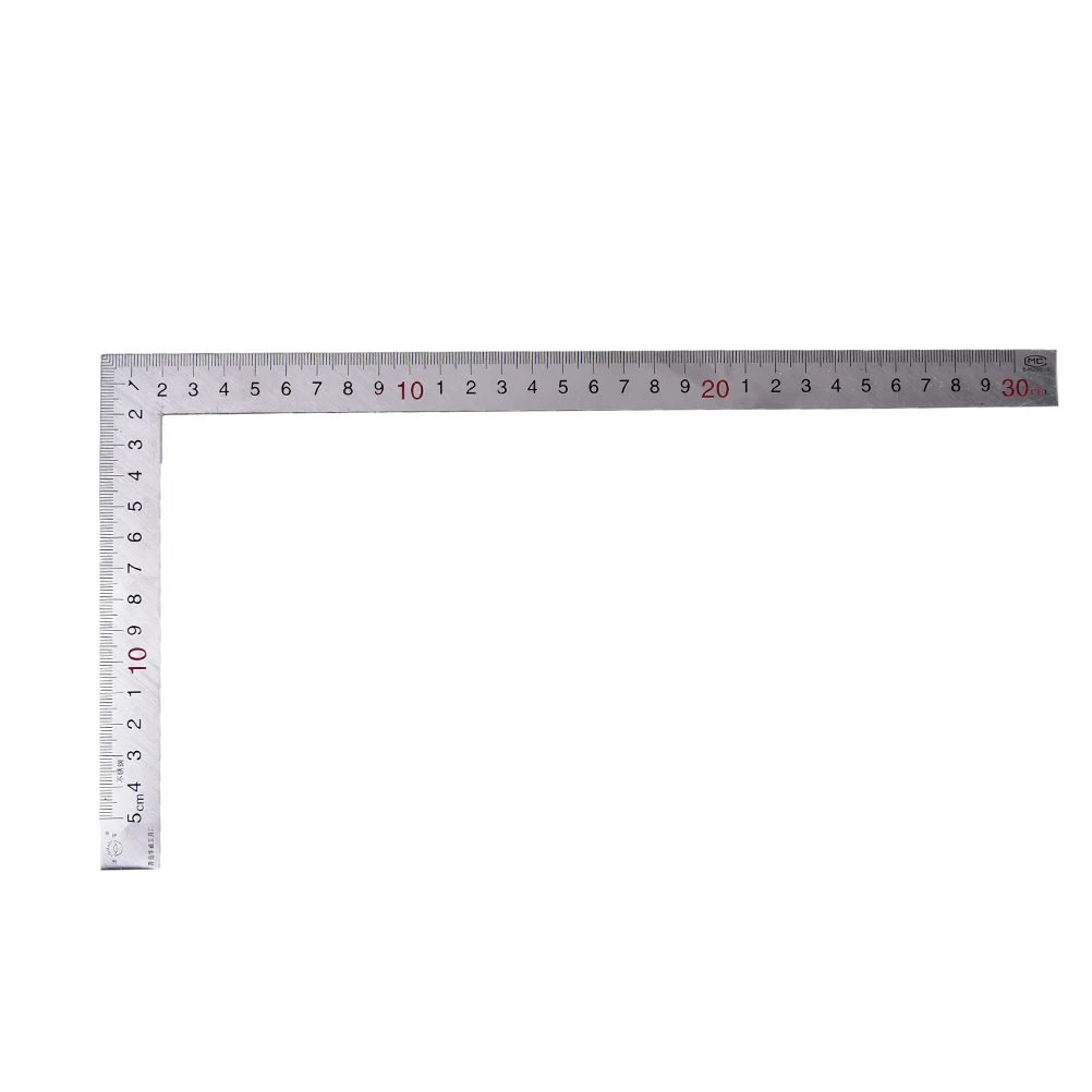 

1pc 150x300mm Straight Stainless Steel 90 Degrees Angle Metric Try Mitre Square Ruler School Office Stationery teaching tool