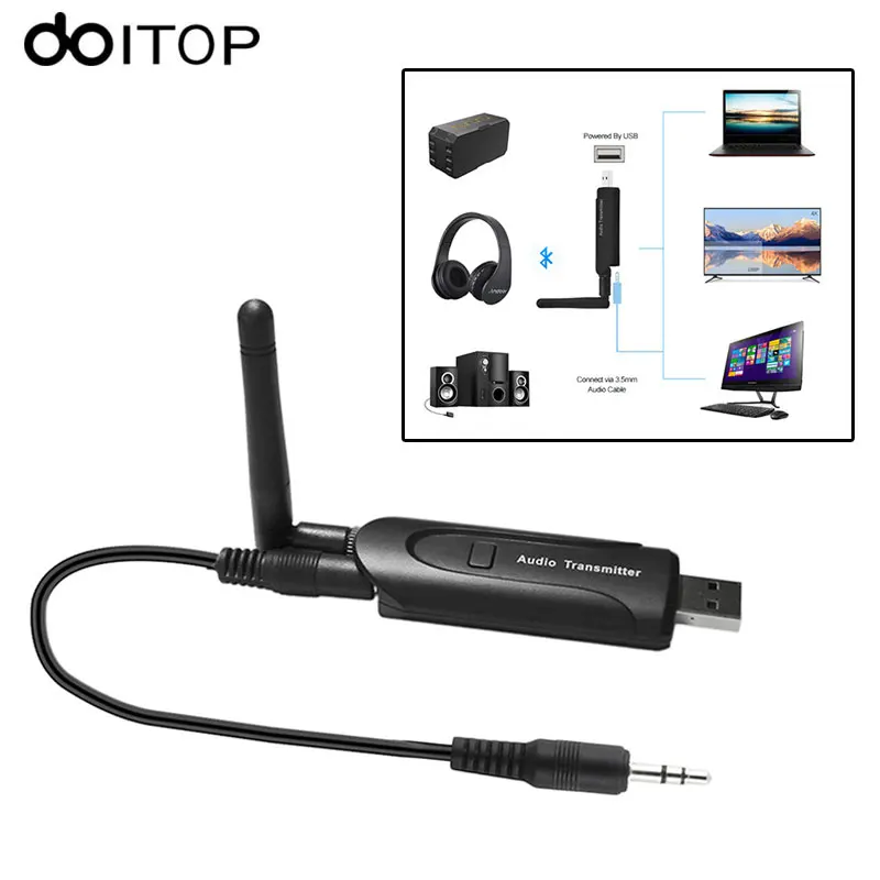 Адаптер стерео аудио передатчика DOITOP Bluetooth 4 0 двойной декодирующий передатчик