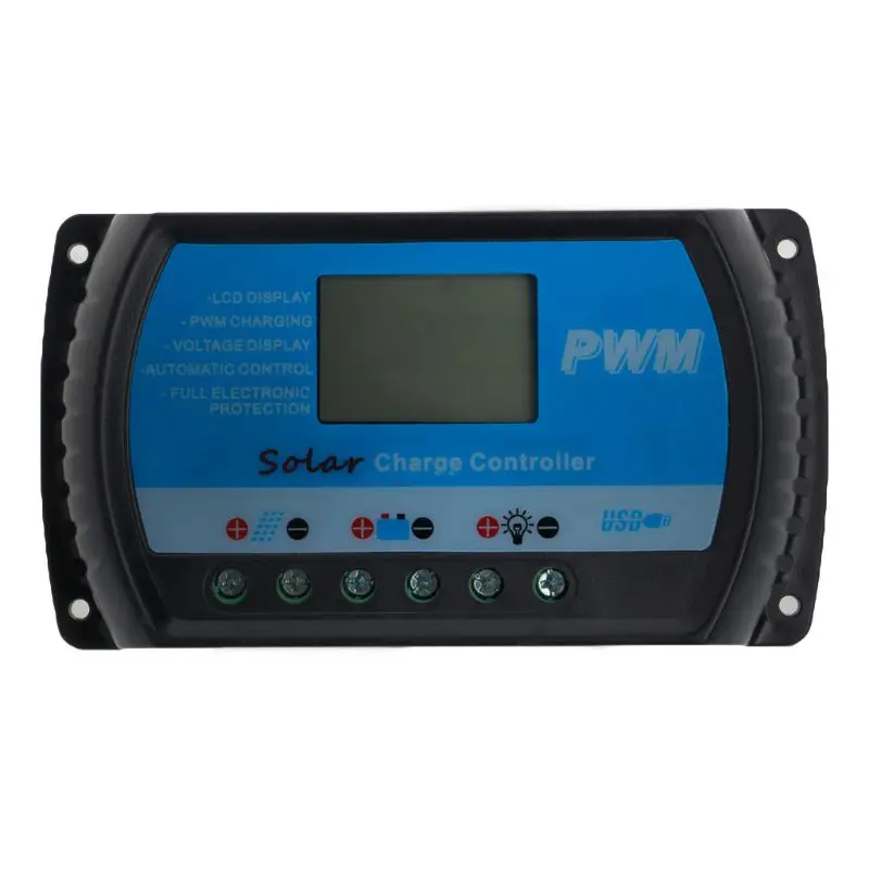 

30A 12V 24V Auto Solar Charge Controller PWM LCD USB 5V Output Solar Cell Panel Regulator