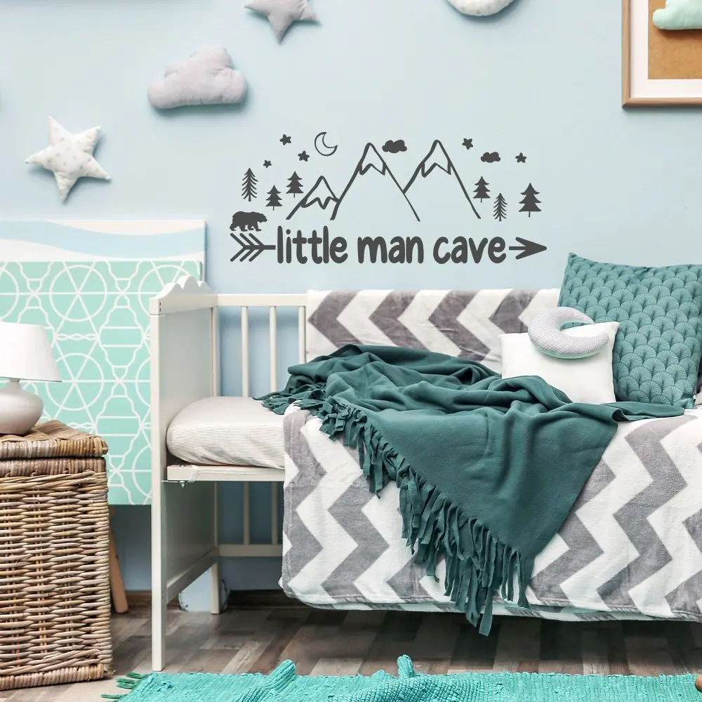 Woodland Nursery Decor Vinyl Wall Sticker Decal Little Man Cave Wall Decals Bear Nordic Home Room Decoration Playroom G83 Wall Stickers Aliexpress woodland nursery decor vinyl wall sticker decal little man cave wall decals bear nordic home room decoration playroom g83