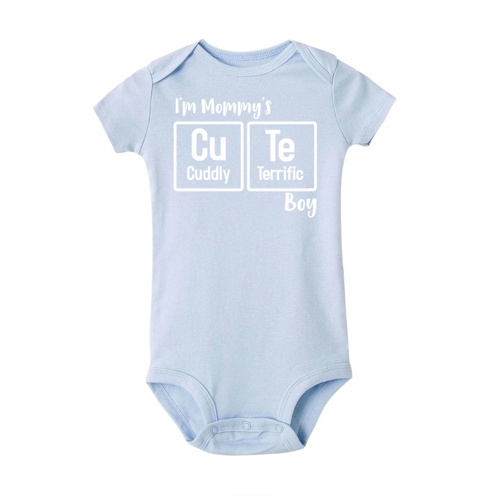 

I'm Mommy's Cute Boy rompers Newborn Baby Letter Onesie Infant Babies Funny Cotton romper One-pieces Outfit Chemical Element