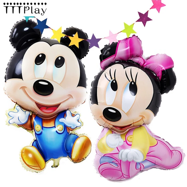 92 x 55CM Big Jumbo Mickey Minnie Foil Balloons, Cartoon Kids Birthday Party Decoration Baby shower Boy Girl Mickey Mouse Ballon