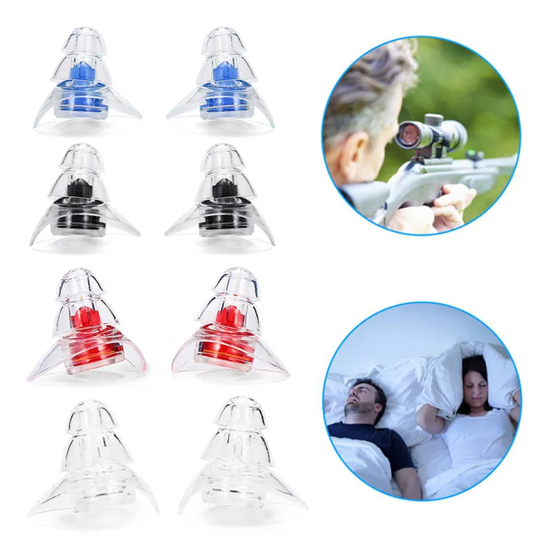 

High Fidelity Silicone Musician Filter Earplugs Noise Reduction Cancelling Hearing Protection Earbud Reusable Sleep Care