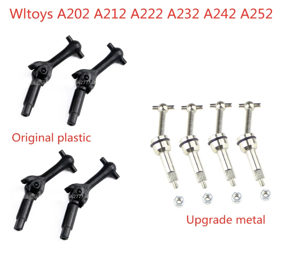 4 Pieces RC Car Upper Lower Arms for Wltoys A202 A212 A222 A232 A242 A252 1/24 