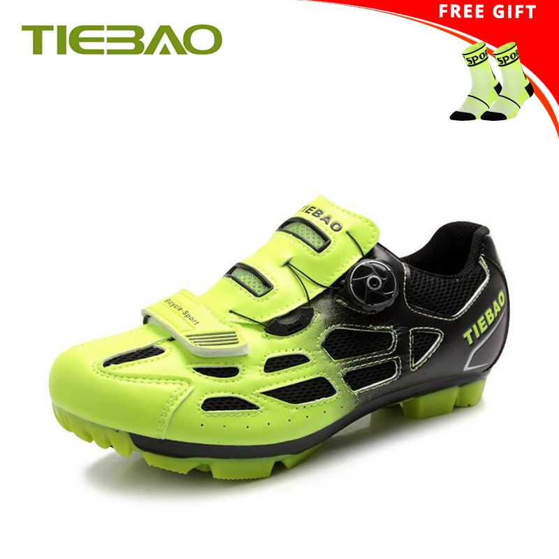 

Tiebao Cycling Shoes men sneakers women Self-locking PU upper Shoes Ride Pro superstar sapatilha ciclismo MTB Bicycle SPD Shoes