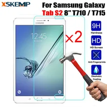 XSKEMP 2 шт./лот для Samsung Galaxy Tab S2 8,0 T710 T715 с уровнем твердости 9 H 0,3 мм HD ударопрочный планшет закаленное Стекло Экран протектор Gurad пленка