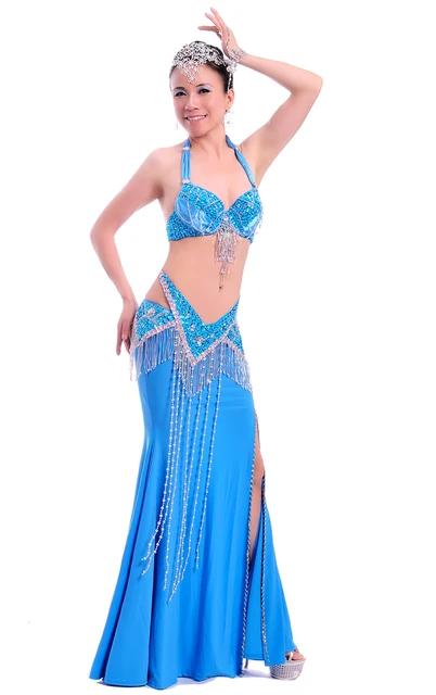 ROYAL SMEELA Belly Dance Costume for Women Chiffon Belly Dancing Skirt  Belly Dancing Belt and Bra Armbands Belly Dance Outfit