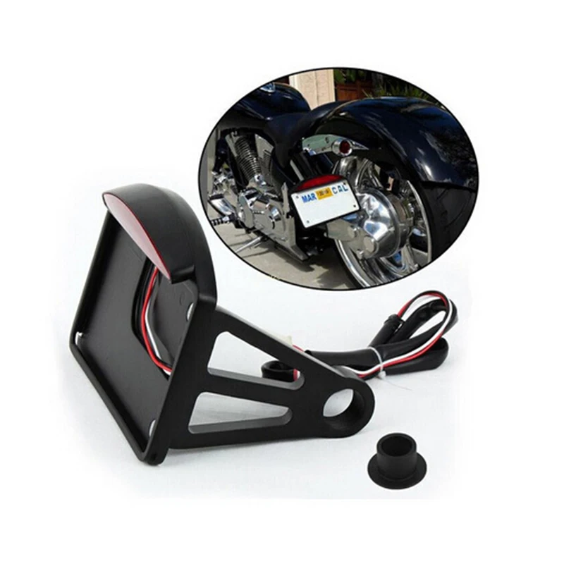 LED Side Mount License Plate Tail Light for Harley Sportster Dyna