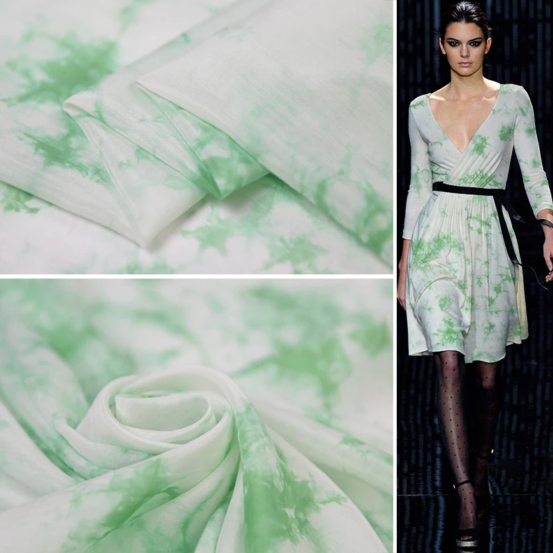 Romantic ocean to see the future freehand brushwork silk cotton fabrics extremely beautiful tie-dyeing series | Дом и сад