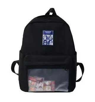 Модный женский рюкзак, нейлоновый, водонепроницаемый, милый, для девушек, для досуга, сумка для книг, женская, для путешествий, для колледжа, для девушек, рюкзак, Mochilas - Цвет: black XFX825