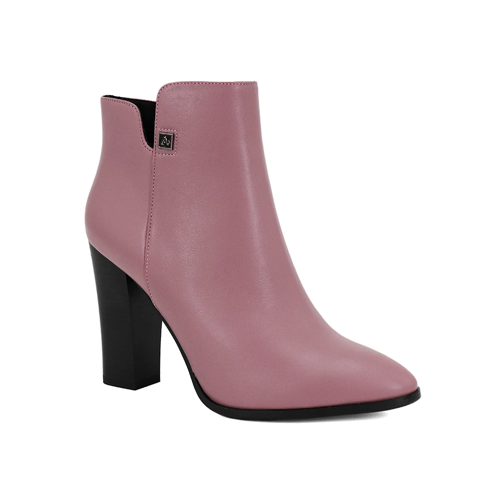 

SOPHITINA Black Handmade Woman Ankle Boot Luxury Genuine Leather Pointed Toe Shoe High Square Heel Sexy Elegant Winter Boots B89