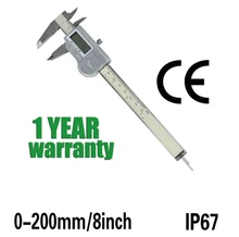 Wholesale prices 0-200mm IP67 waterproof digital vernier caliper stainless steel high precision good quality