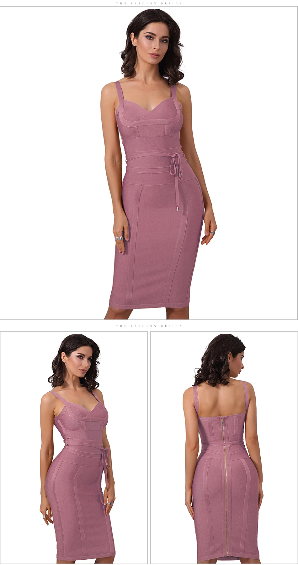 Chic Spaghetti Strap Bandage Bodycon Dress