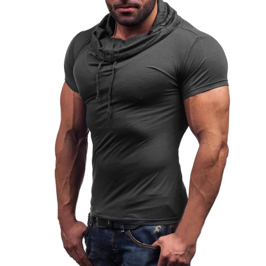 MUQGEW Fitness False T Shirt Men Designer Clothes Cross Flag Slim fit ...
