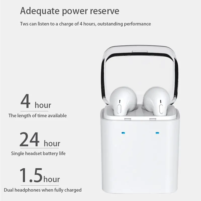

NEW Dacom7 Bluetooth Headset Wireless Bluetooth Earphone Earbuds with Charge Station Wireless Sports for iPhone Samsung Xiaomi