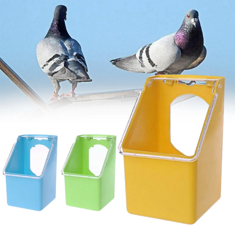 Practical Bird Feeder Anti Splash Feeding Bowl Box Splash Proof Cage Parrot Pigeon Budgie Drink Water Feeding Equipment Plastic