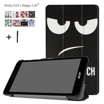 

For Acer Iconia One 7 B1-790 7.0 inch Tablet Case Cover For Acer Iconia One 7 B1 790 Smart Print Flip Leather Stand Funda+Stylus