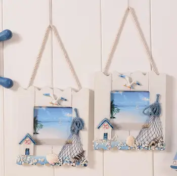 

Mediterranean Style Photo Frame Home Decor Retro Wooden Wedding Couple Recommendation Pictures Frames Gift Ornament