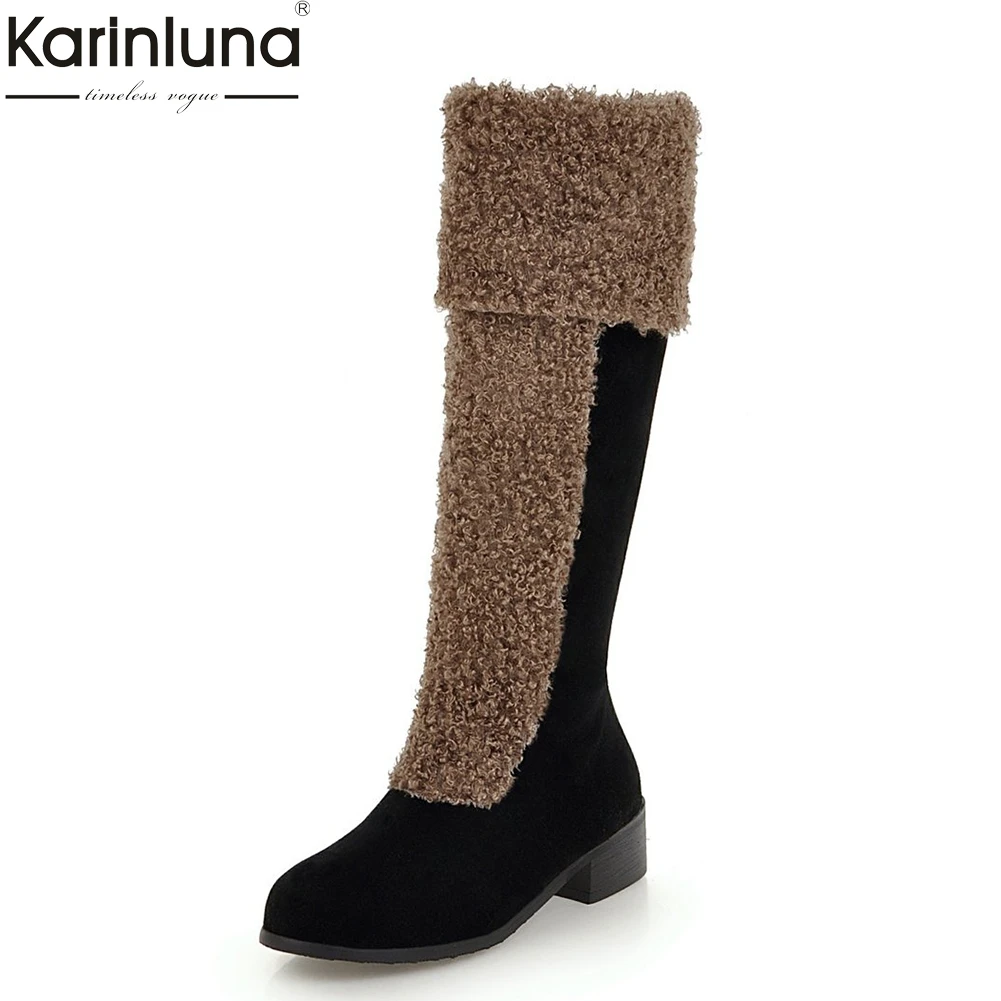 

Women's 2019 Dropship Big Size 46 Russia shoes female knee high Boots Women Shoes Winter Shoes Woman Snow Boots