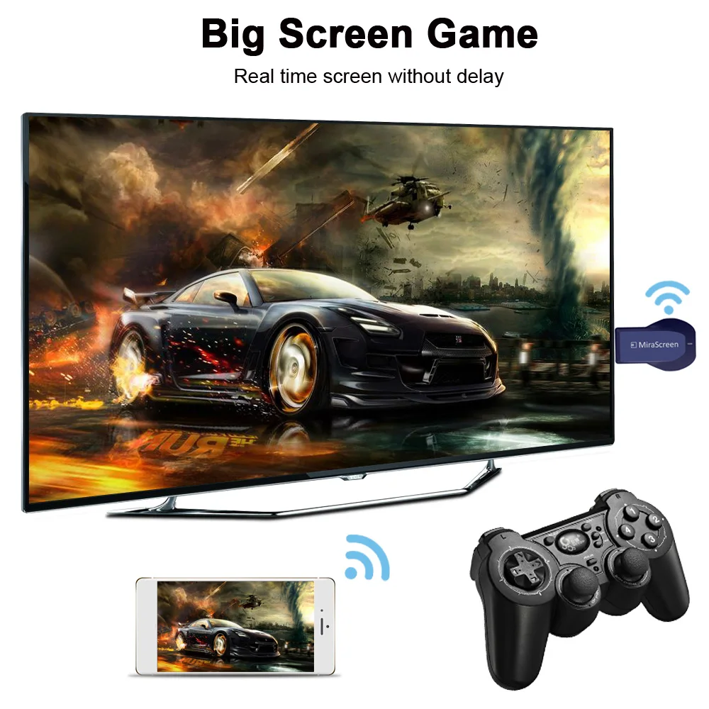 MiraScreen OTA tv Stick Smart ТВ ключ HD Беспроводной приемник DLNA AirPlay Miracast oneanycasting PK Chromecast 2 для телефона ТВ