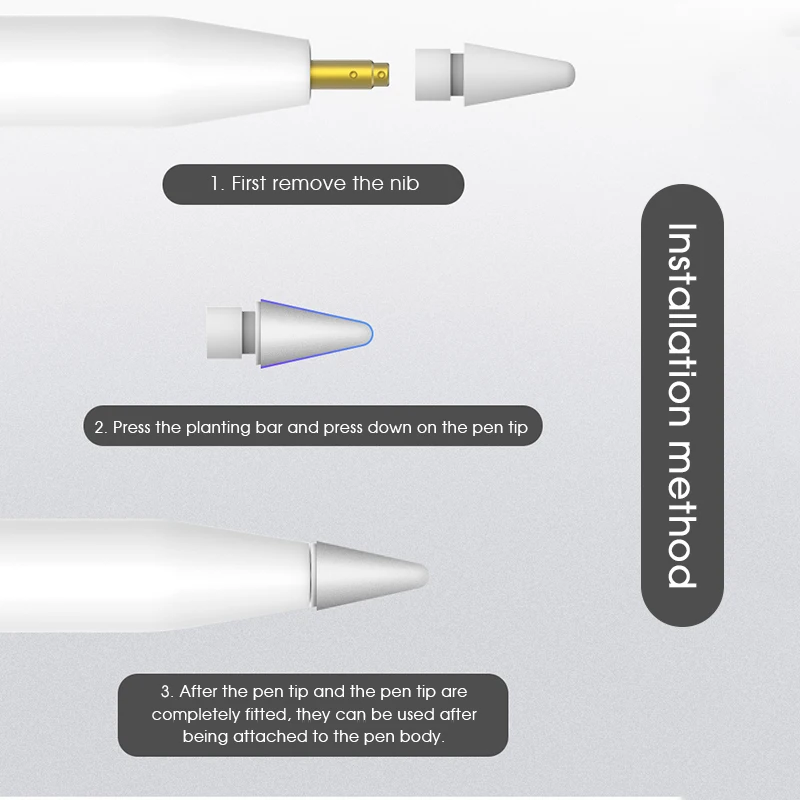 8 шт. для Apple Pencil немой силиконовый сменный наконечник чехол колпачок для наконечника кожи для Apple iPad карандаш-стилус ручка для тачскрина