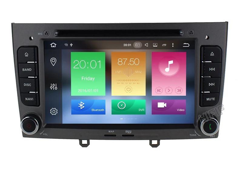 Best IPS Android 8.0 Special Car DVD Stereo Navigation for Peugeot 408 & 308 Gray with GPS RDS IPOD 3G/4G SWC Rearview Free 8GB Map 2