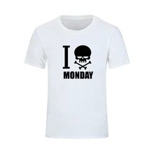 2017 Summer I HATE Monday Cool Skull Print Men T-shirt Fashion Harajuku Brand Tee Shirt Funny Hipster Sporting Suit For Men Tops