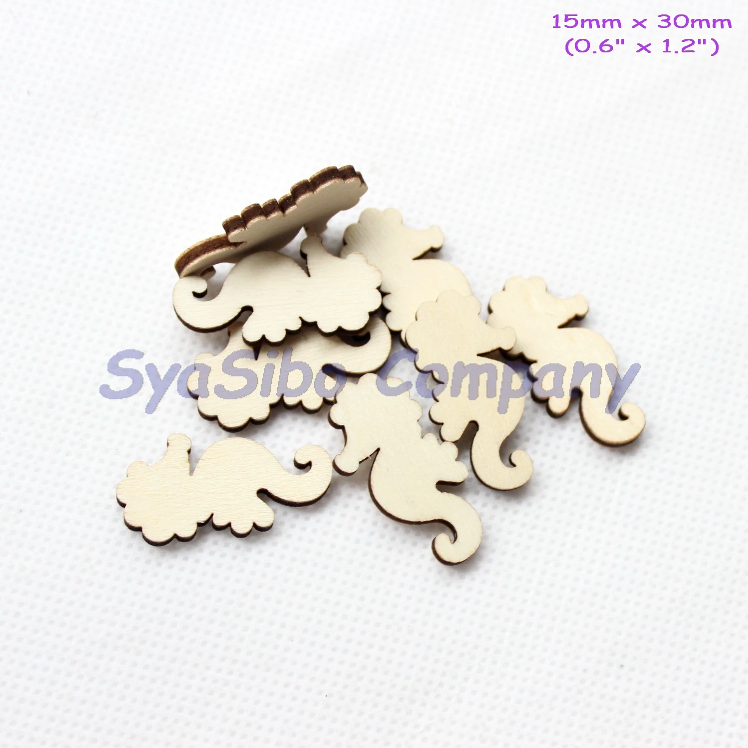 100pcs lot 30mm blank rustic seahorse oranments unfinished wooden seahorse cut out