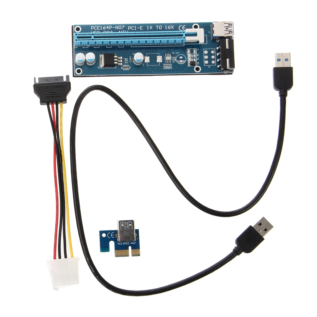 

semoic USB 3.0 PCI-E Express 1x to 16x Riser Board Extender Adapter Card with SATA Cable