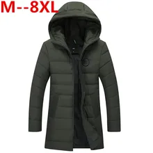 10XL 9XL 8XL 6XL 5X бренд, с хлопковой подкладкой, с капюшоном, мужская куртка, ветронепроницаемая парка Для мужчин Костюмы Толстая стеганая длинная одежда; одежда пальто, Для мужчин s толстовки с капюшоном