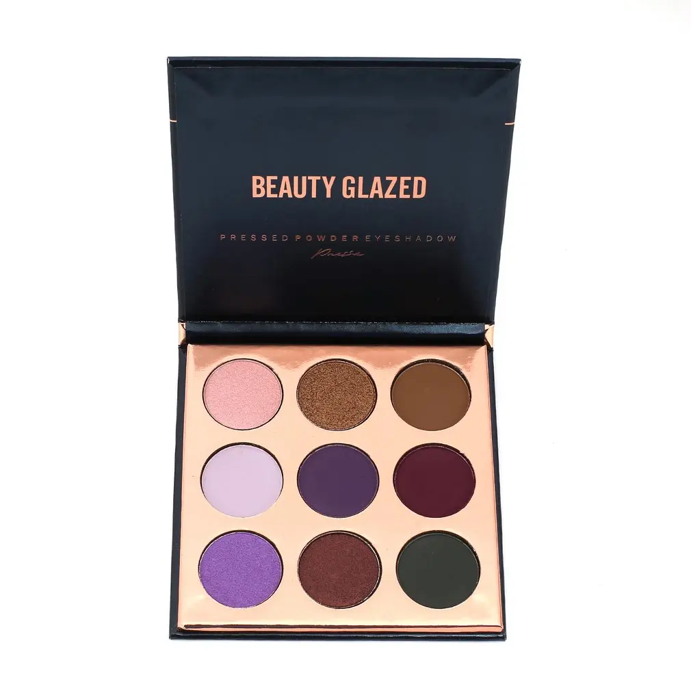 BEAUTY GLAZED Pressed Powder Eyeshadow Palette 9 Colors Make Up