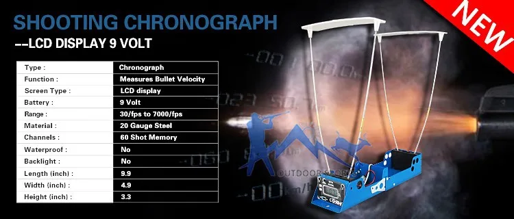 PPT страйкбол тестер скорости тактический инструмент измеряет скорость пули хронограф тестер скорости для охоты OS35-0005