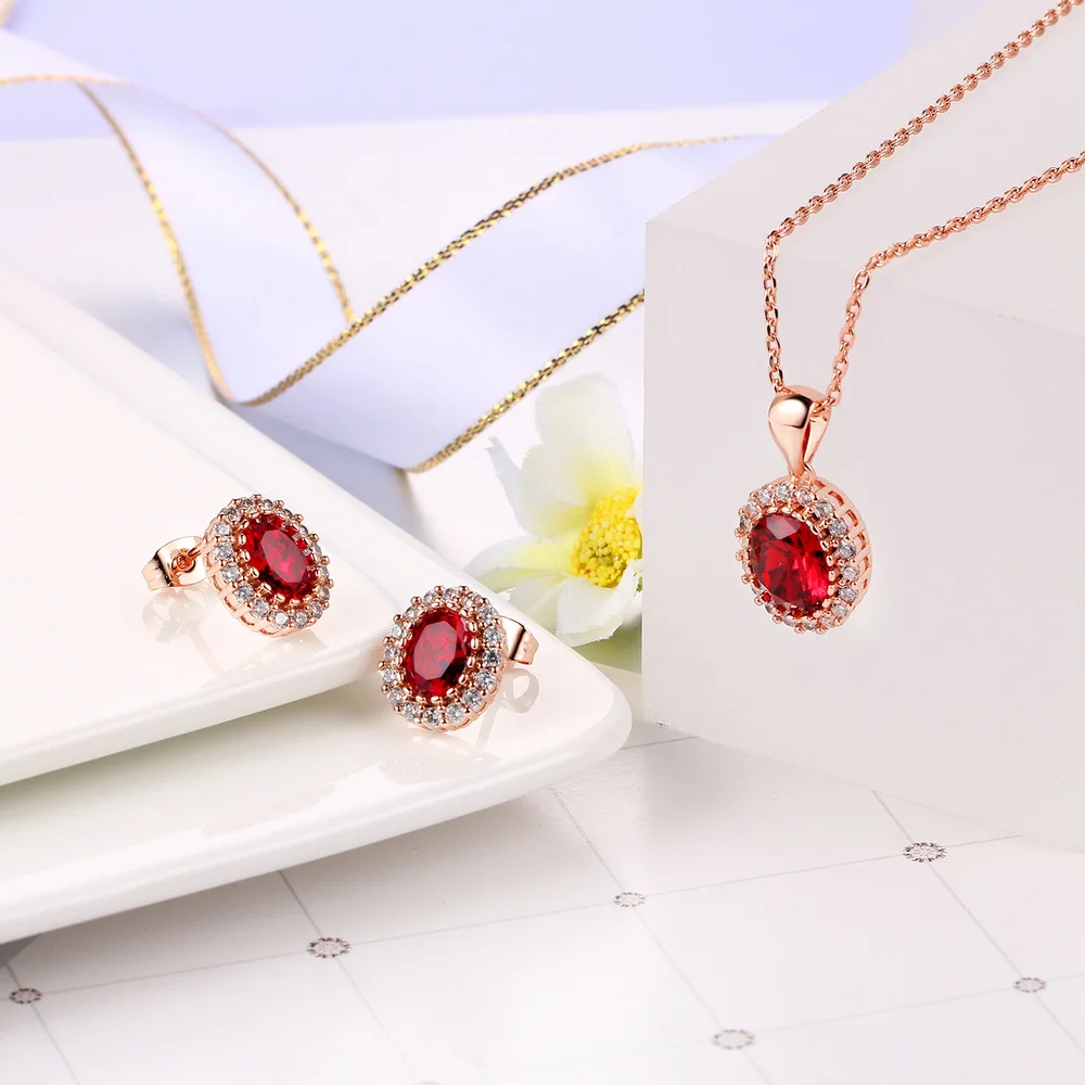 Комплект из колье и серёг цвета розового золота|set rose|party jewelryearrings set |
