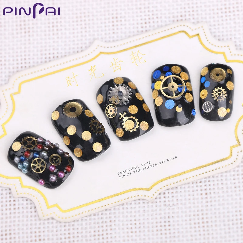 Винтажная Экипировка PinPai золотой и серебряный дизайн искусство ногтей