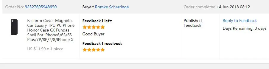 Feedback from Romke