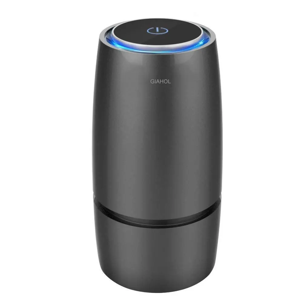 GIAHOL анион автомобильный воздушный фильтр очиститель USB портативный мини-чашка освежитель воздуха автоматический кондиционер для автомобиля дома 20㎡ площадь - Цвет: 黑色