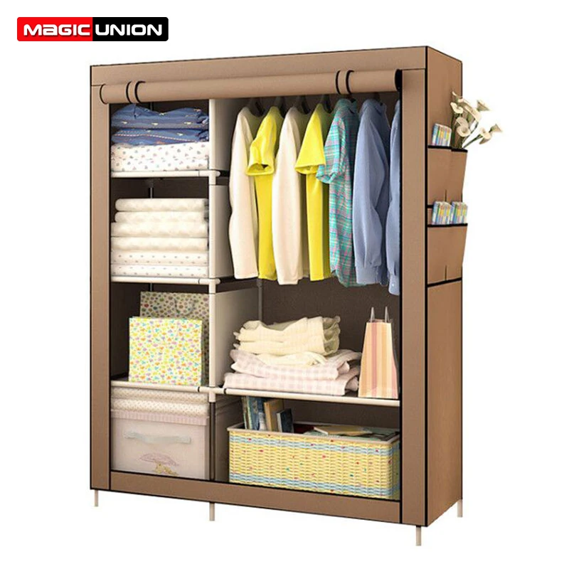Magic Union Simple Modern Folding Wardrobe Fabric Cloth Wardrobe
