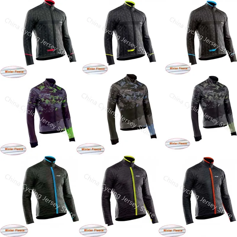 

NW winter long sleeve Thermal Fleece cycling jersey Racing bicycle Mountain Pro team Bike Clothing Maillot Ropa Ciclismo C118
