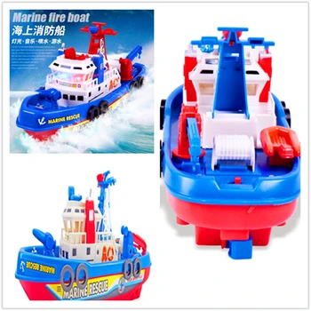 

Creative Children's Electric Fire Boat Toy Music Luminous Water Spray Model Toy Boat Vocal Toys Pools Water Fun Pool Rafts