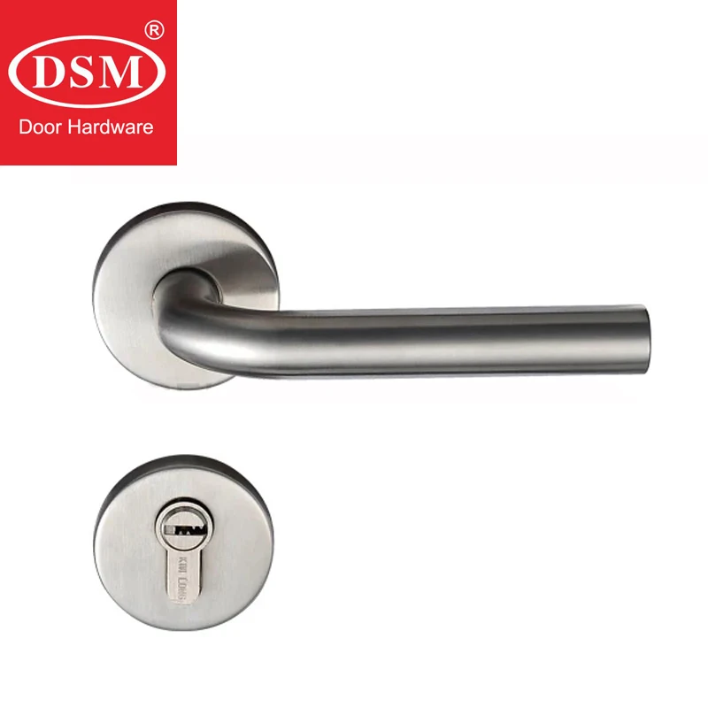 

Interior Door Lock 304 Stainless Steel Lever Handle Locks Mechanical Anti-theft & Fireproof For Bedroom W6132785