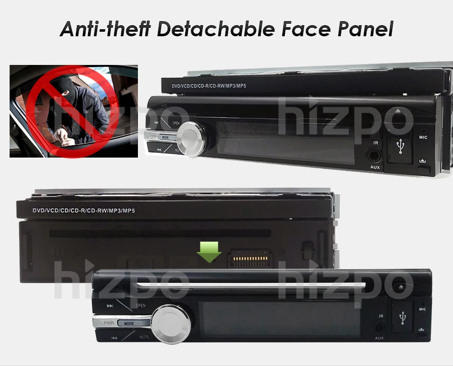 Excellent 7"Universal 1din Android 9.0 Quad Core Car DVD player GPS Wifi BT Radio multimeia 2GB RAM ROM 32GB 4G Network Steering wheel RDS 1
